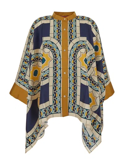 La Doublej Printed Top In Multicolor