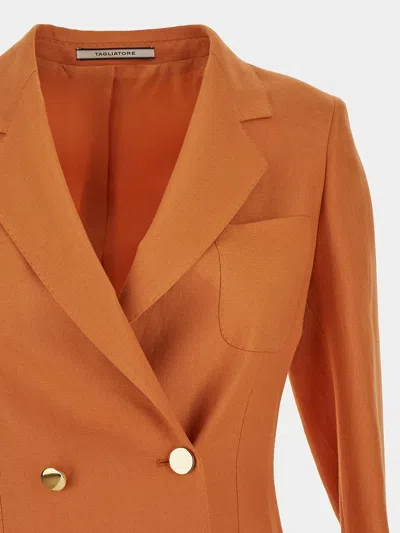 Shop Tagliatore Classic Jacket In Orange