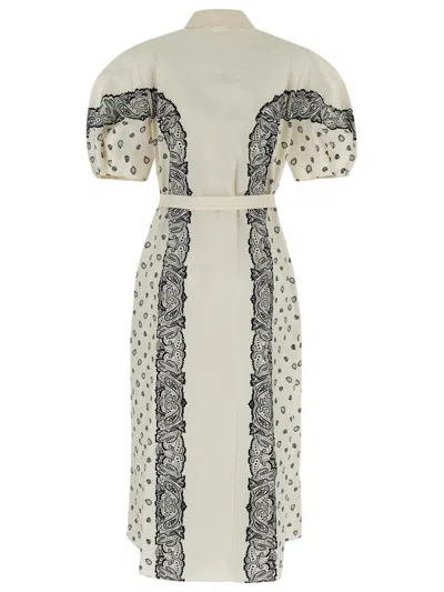 Shop Chloé Printed Dress In Ivory