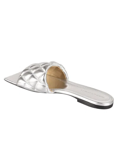 Shop Bottega Veneta Sandals Silver