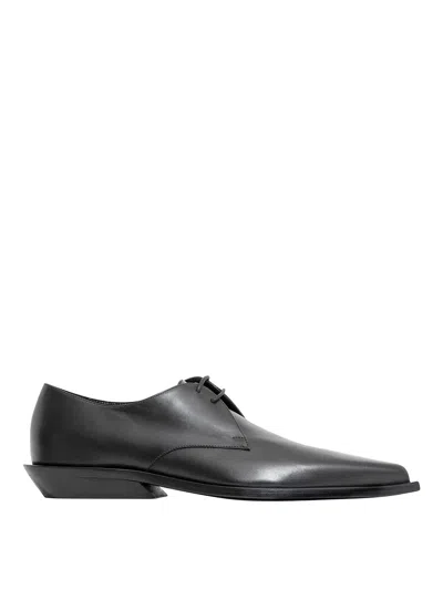 Shop Ann Demeulemeester Jip Pointy Derby Shoes In Black