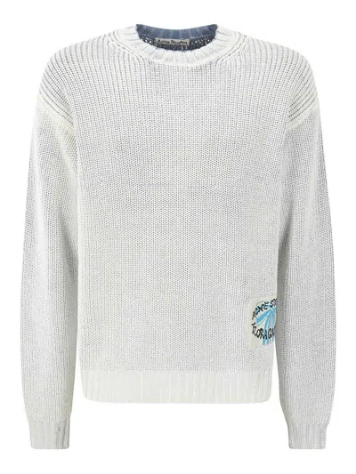 Shop Acne Studios Round Pullover In Light Blue