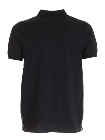 Shop Aspesi Three-button Polo Shirt In Black