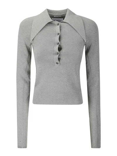 Shop 16arlington Vitara Knit Top In Grey
