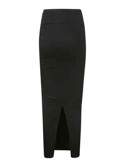 16arlington Berretta Draped Jersey Midi Skirt In Black