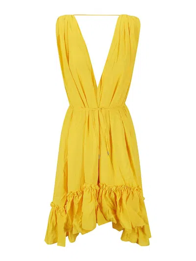 Shop Az Factory Marilyn Dress In Yellow