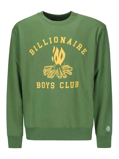 Shop Billionaire Printed Sweatshirt In Green