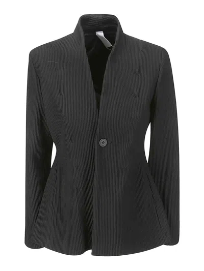Shop Cfcl Hypha Collarless Jacket In Black