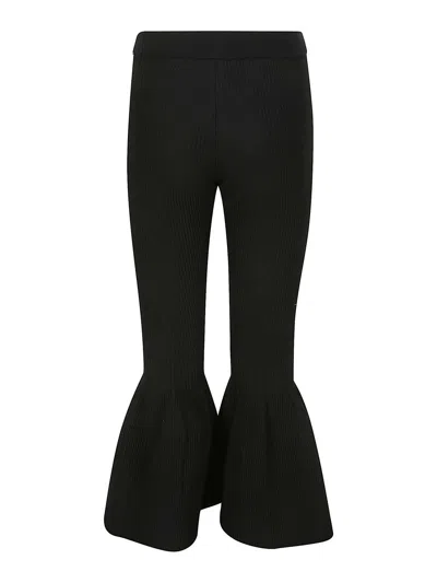 Shop Cfcl Hypha Tight Bell Bottom Pants In Black