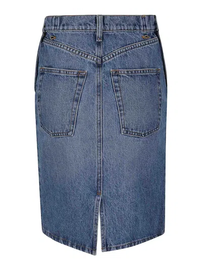 Shop Coperni Denim Skirt In Blue