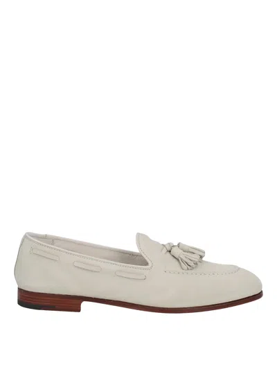 Shop Church's Suede Loafers In White