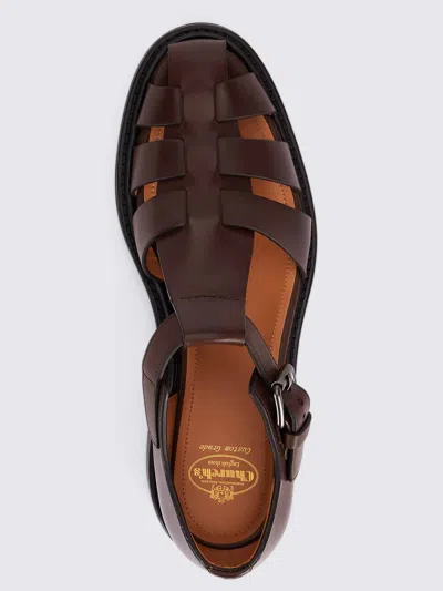 Shop Church's Hove Sandals In Dark Brown
