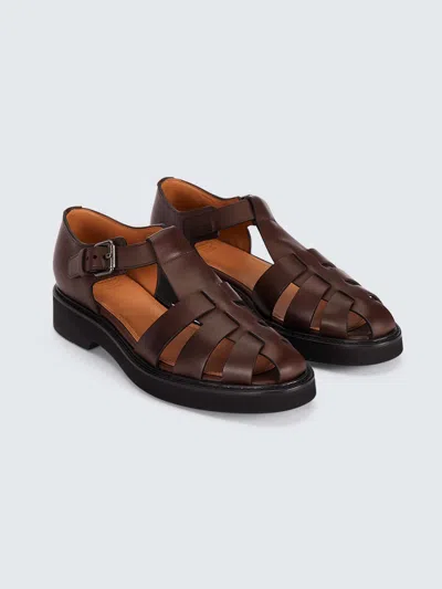 Shop Church's Hove Sandals In Dark Brown