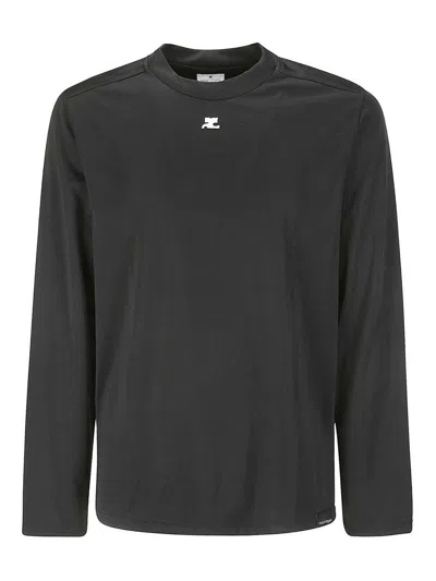 Shop Courrèges Lycra T-shirt In Black