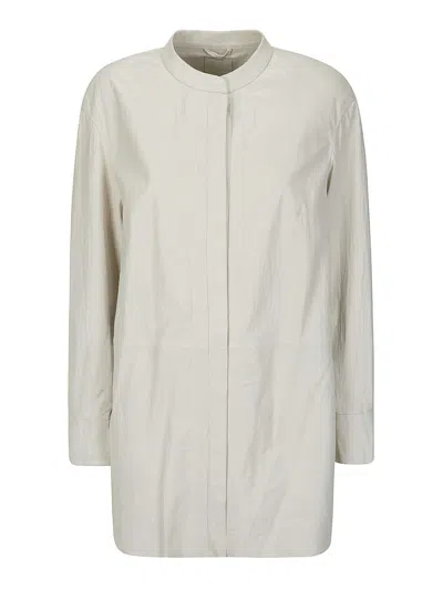 Shop Desa 1972 Leather Shirt In White
