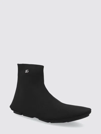 Shop Dolce & Gabbana Ankle Boot In Stretch Jersey In Black