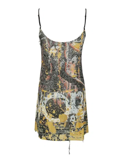 Diesel D-jena-dev Devore' Cotton Dress In Multicolour