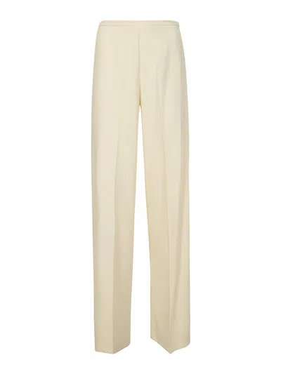 Shop Drhope Pants With Side Zip In Cream