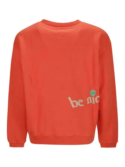 Shop Erl Crew Neck Sweater In Red