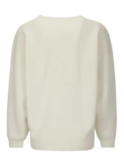 Shop Extreme Cashmere V-neck Sweater In Cream