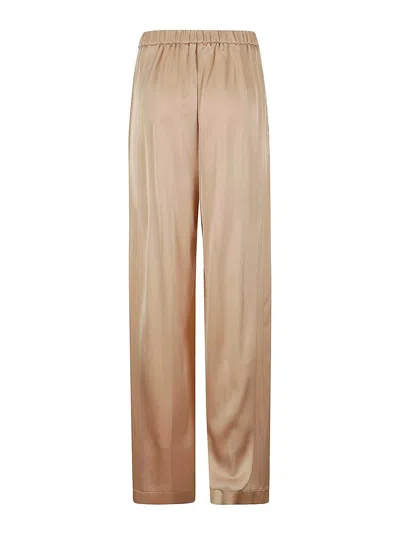 Shop Forte Forte Stretch Silk Satin Wide Pants In Pink
