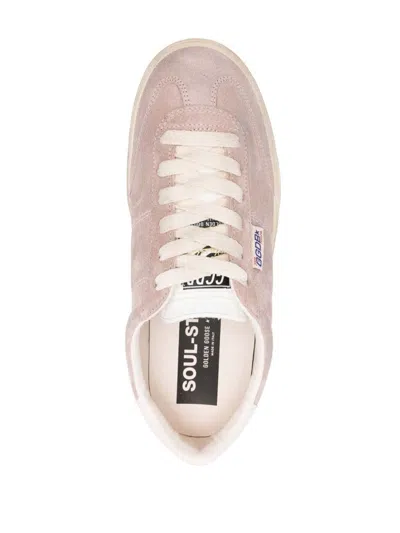 Shop Golden Goose Soul Star Suede Sneakers In Light Pink