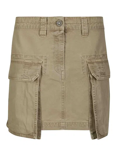 Golden Goose Cargo Pocket Mini Skirt In Beige