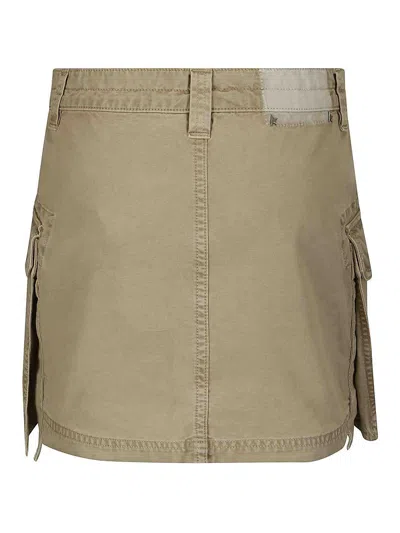 Golden Goose Cargo Pocket Mini Skirt In Beige
