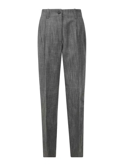 Shop Golden Goose High-waisted Tapered Trousers In Grey