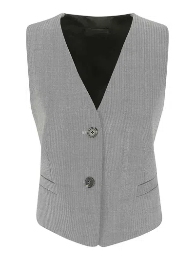 Shop Helmut Lang Gray Vest In Multicolour