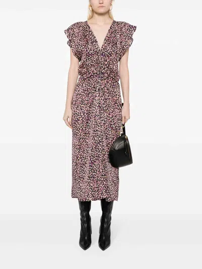 Shop Isabel Marant Graphic-print Maxi Dress In Red