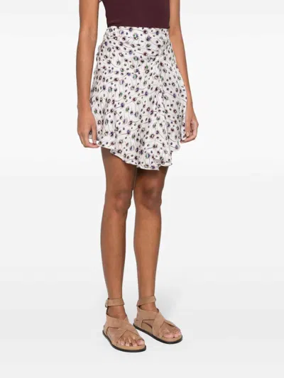 Shop Isabel Marant Selena Mini Skirt In Beige
