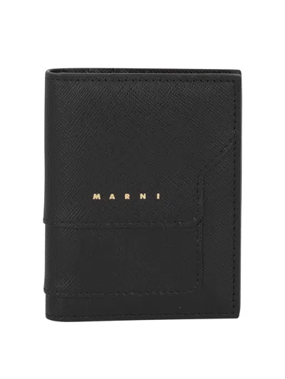 Shop Marni Card Holder With Logo In Black