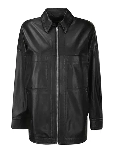 Shop Iro Leather Jacket In Black