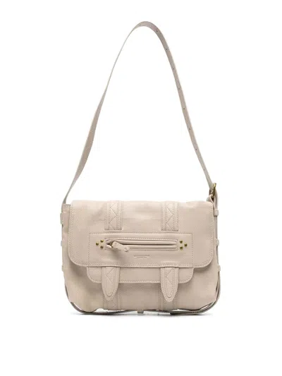 Jérôme Dreyfuss Joe Pebbled Leather Shoulder Bag In Light Beige