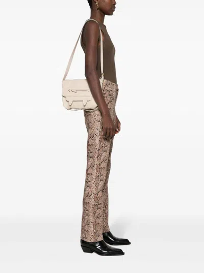 Shop Jérôme Dreyfuss Joe Leather Shoulder Bag In Light Beige