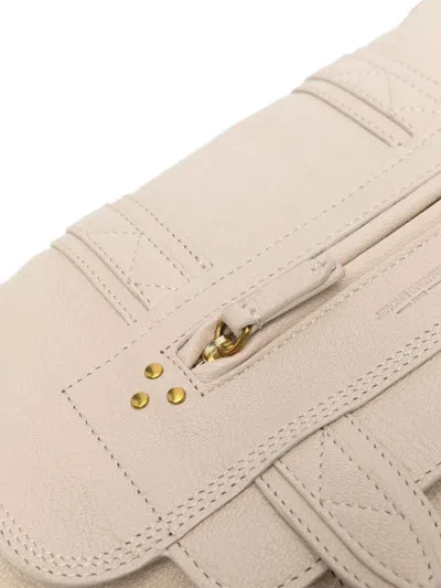 Shop Jérôme Dreyfuss Joe Leather Shoulder Bag In Light Beige