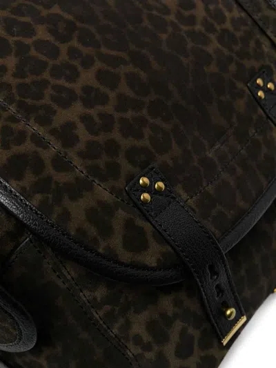 Shop Jérôme Dreyfuss Leopard-print Suede Shoulder Bag In Light Brown