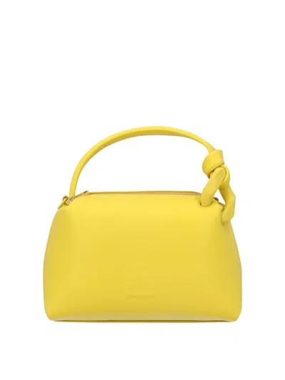 Shop Jw Anderson Small Leather Corner Bag In Yellow