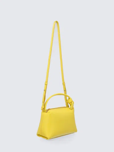 Shop Jw Anderson Small Leather Corner Bag In Yellow