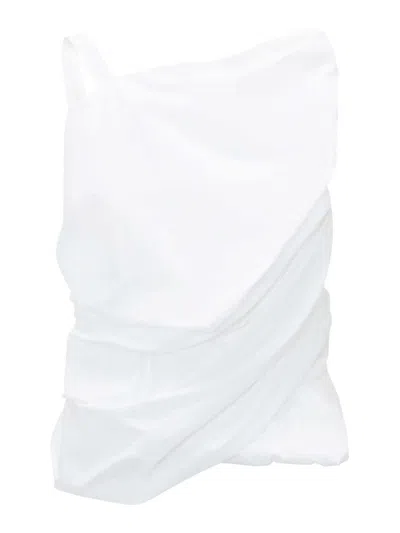 Shop Jw Anderson Twisted Cotton Vest Top In White