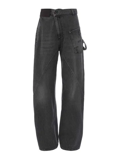 Shop Jw Anderson Jeans Boot-cut - Gris In Grey