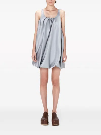 Shop Jw Anderson Twisted Sleeveless Minidress In Grey