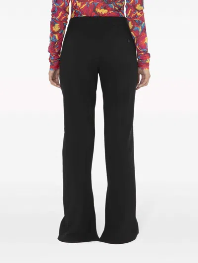 Jw Anderson Front-slit Straight Pants In Black