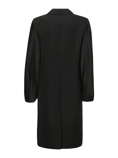 Shop Jw Anderson Balloon Sleeve Coat In Black