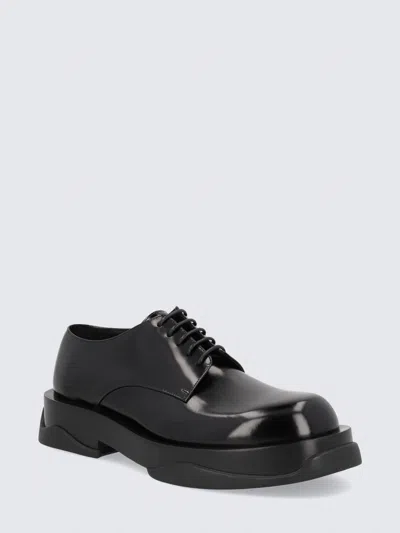 Shop Jil Sander Lace-up Shoe In Brushed Leather In Black