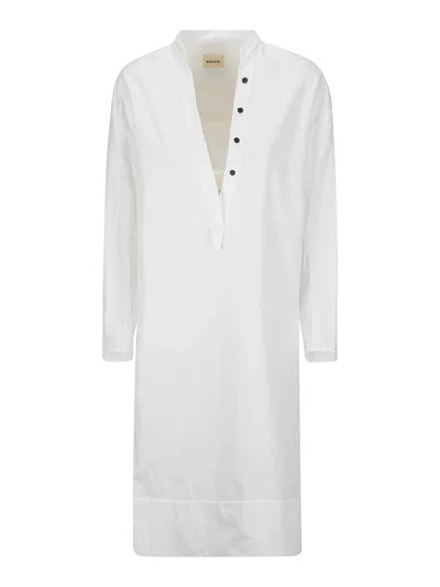 Shop Khaite Oversized Dress In White