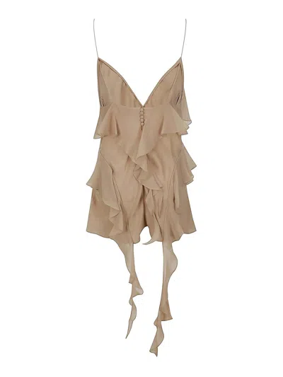 Shop Khaite Silk Top In Beige