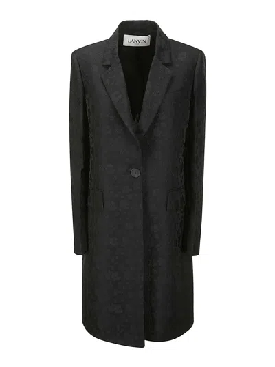 Shop Lanvin Long Black Coat