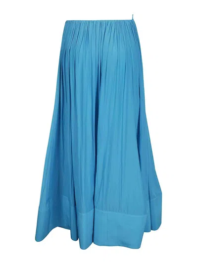 Shop Lanvin Falda Semilarga - Azul Claro In Light Blue